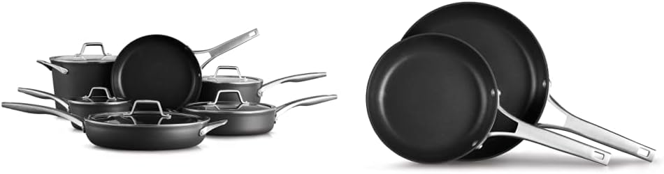 Calphalon Premier Hard-Anodized Nonstick Cookware, 11-Piece Pots and Pans Set