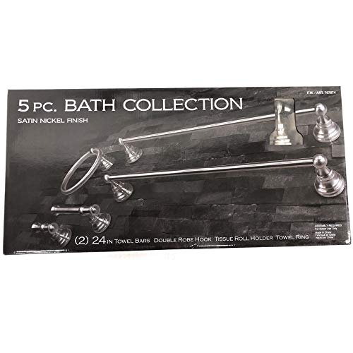 Home Zone 5-piece Bath Set in Satin Nickel Finish