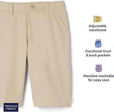 French Toast Boys Flat Front Performance Stretch Short