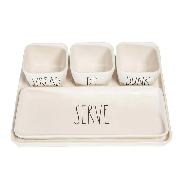 Rae Dunn 5-piece Stoneware Serve Set