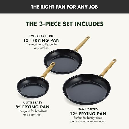 GreenPan Jewel 3-piece Ceramic Non-Stick Skillet Set