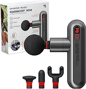 SHARPER IMAGE POWER PERCUSSION SPORT PORTABLE DEEP TISSUE MASSAGER