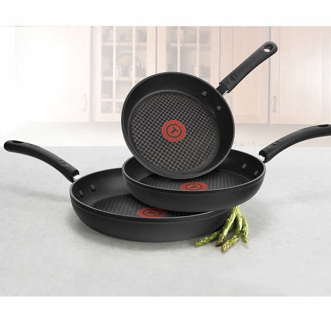 Generic
T-Fal 3 Piece Fry Pan Set Titanium Non-stick Cookware Kitchen Oven Safe NEW