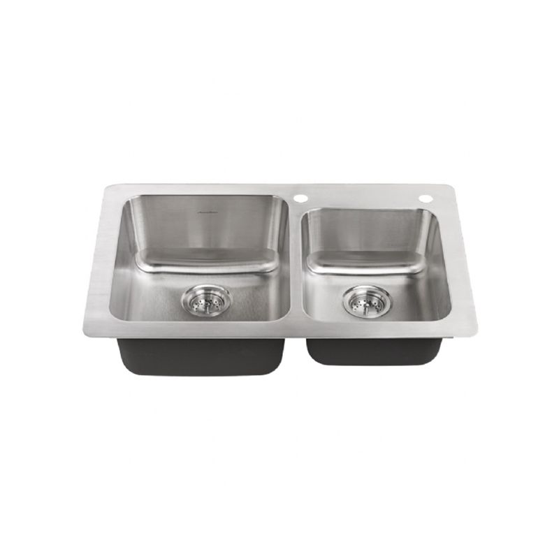 American Standard Montvale Series 18CR.332232C.075 Kitchen Sink Kit with Soap Dispenser, 33 in OAW, 9 in OAD, 22 in OAH