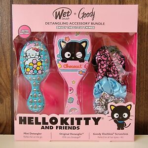 HELLO KITTY Chococat Wet Hair Brush Detangling Accesory Bundle