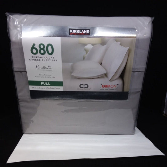 Kirkland Signature 680 Thread Count Sheet Set full KING SIZE