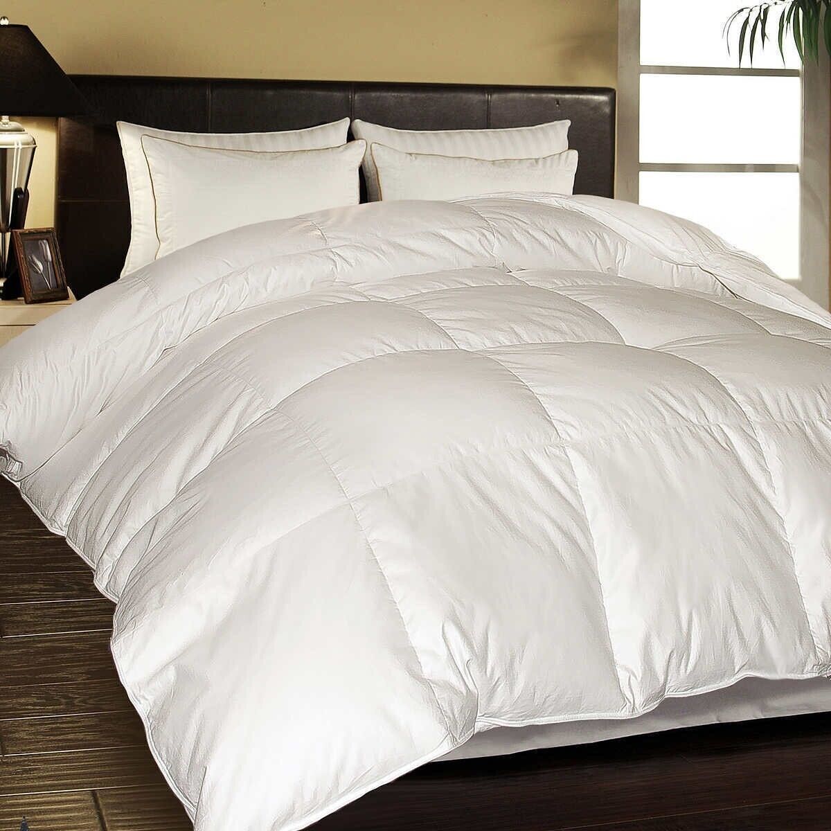 Hotel Grand, 240 TC Luxury White Goose Feather + Down King Comforter