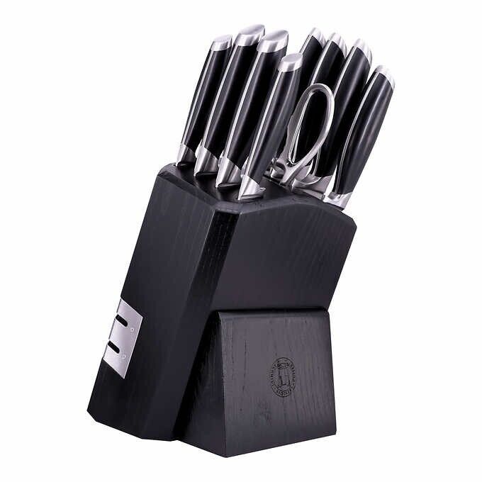 Schmidt Brothers Cutlery 10-Piece Bonded Steel Series Knife Block Set