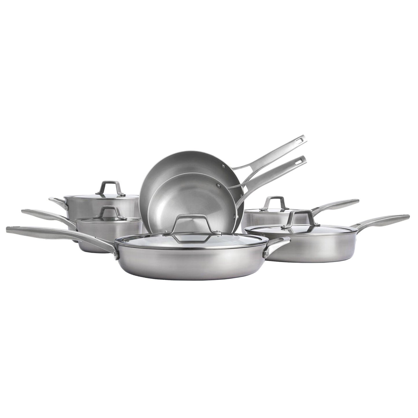 Calphalon Premier 12-Piece Stainless Steel Cookware Set, Pots & Pans, Lids, NEW