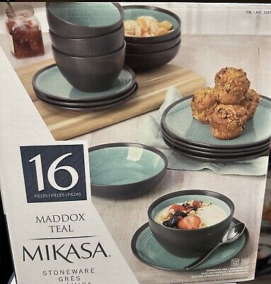 Mikasa Maddox TEAL Dinnerware Set