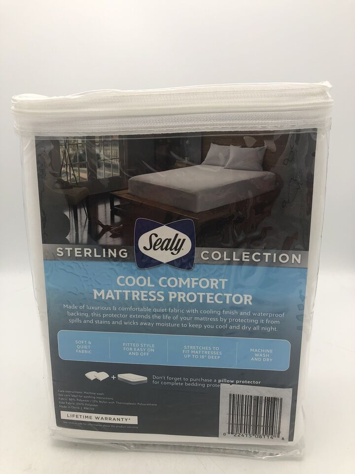 Sealy Sterling Collection Cool Comfort Queen Fitted Mattress Protector