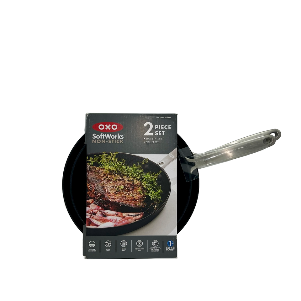 OXO Softworks Non-Stick 2-Piece Frypan Set (10.5 in / 12 in) - Black