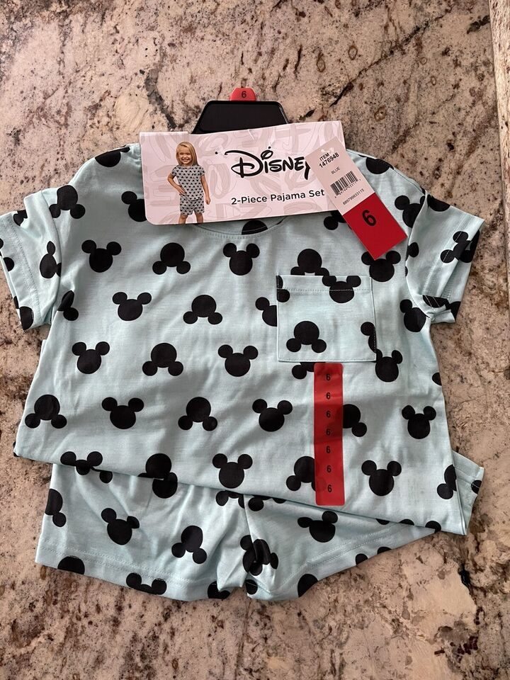 Disney Mickey Girls Pajama Set 2 Piece