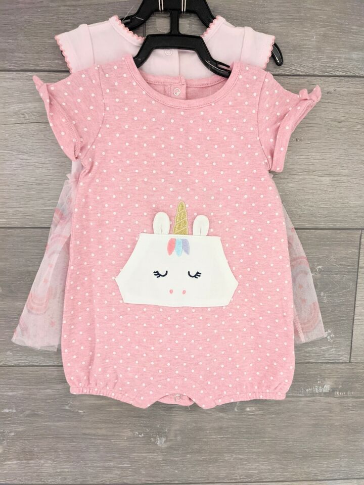 Baby Girl 2-Piece Unicorn Set Size 6, 9, 12 months