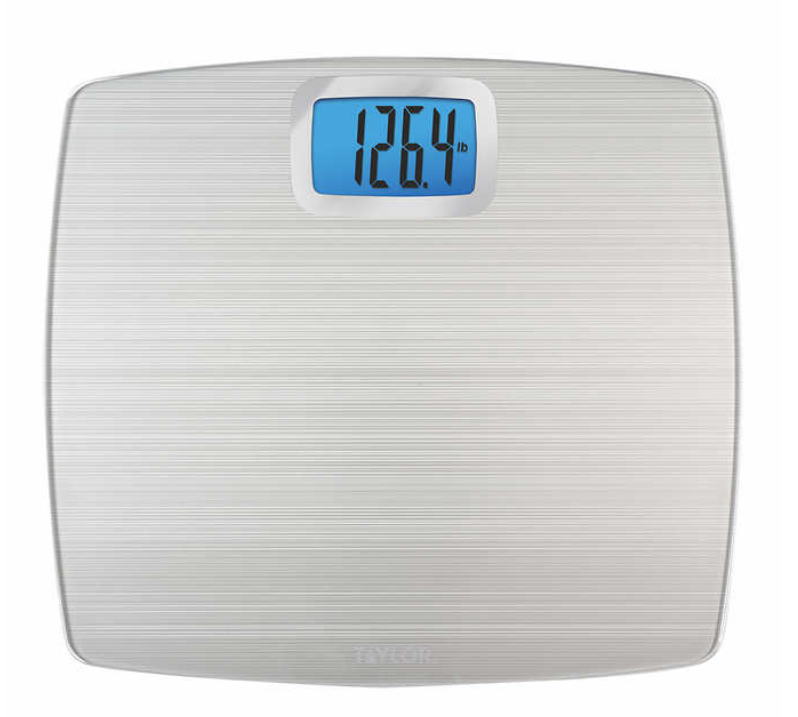 Taylor Weight Tracking Glass Body Scale in Silver 500lb Capacity