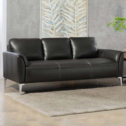 Jordane Leather Sofa + 2 Loveseat