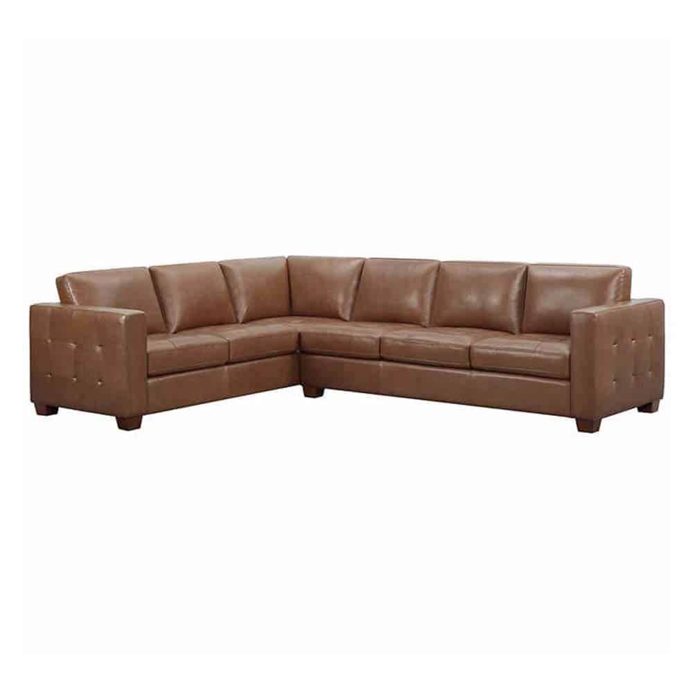 Kylie 2-piece Brown Leather Sectional