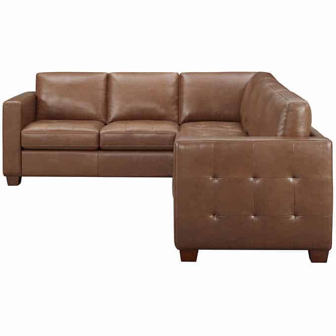 Kylie 2-piece Brown Leather Sectional