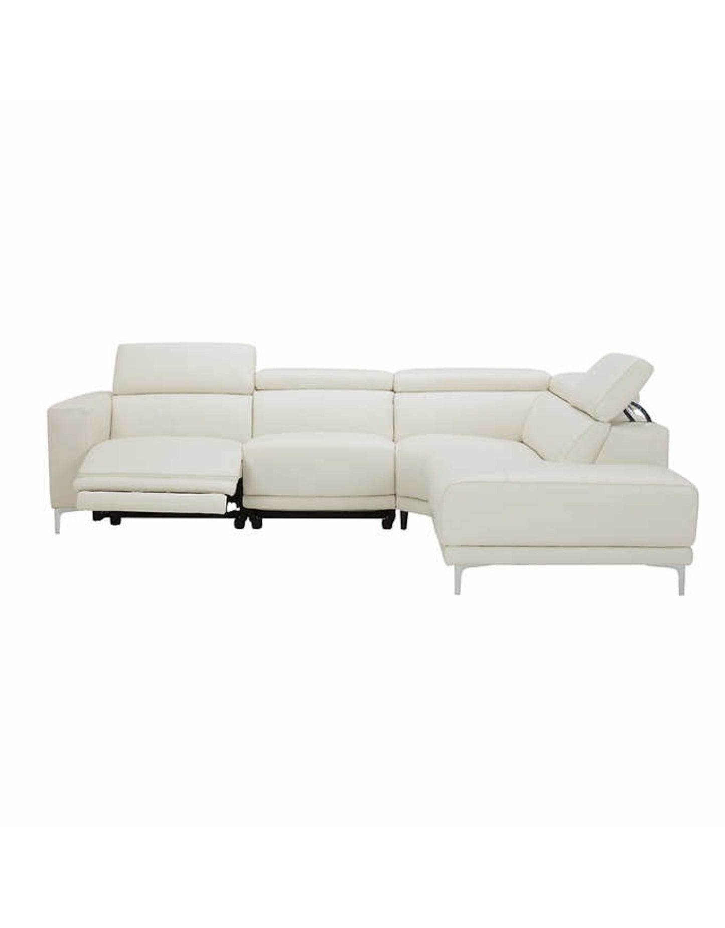 Angeline Leather Power Reclining Sectional