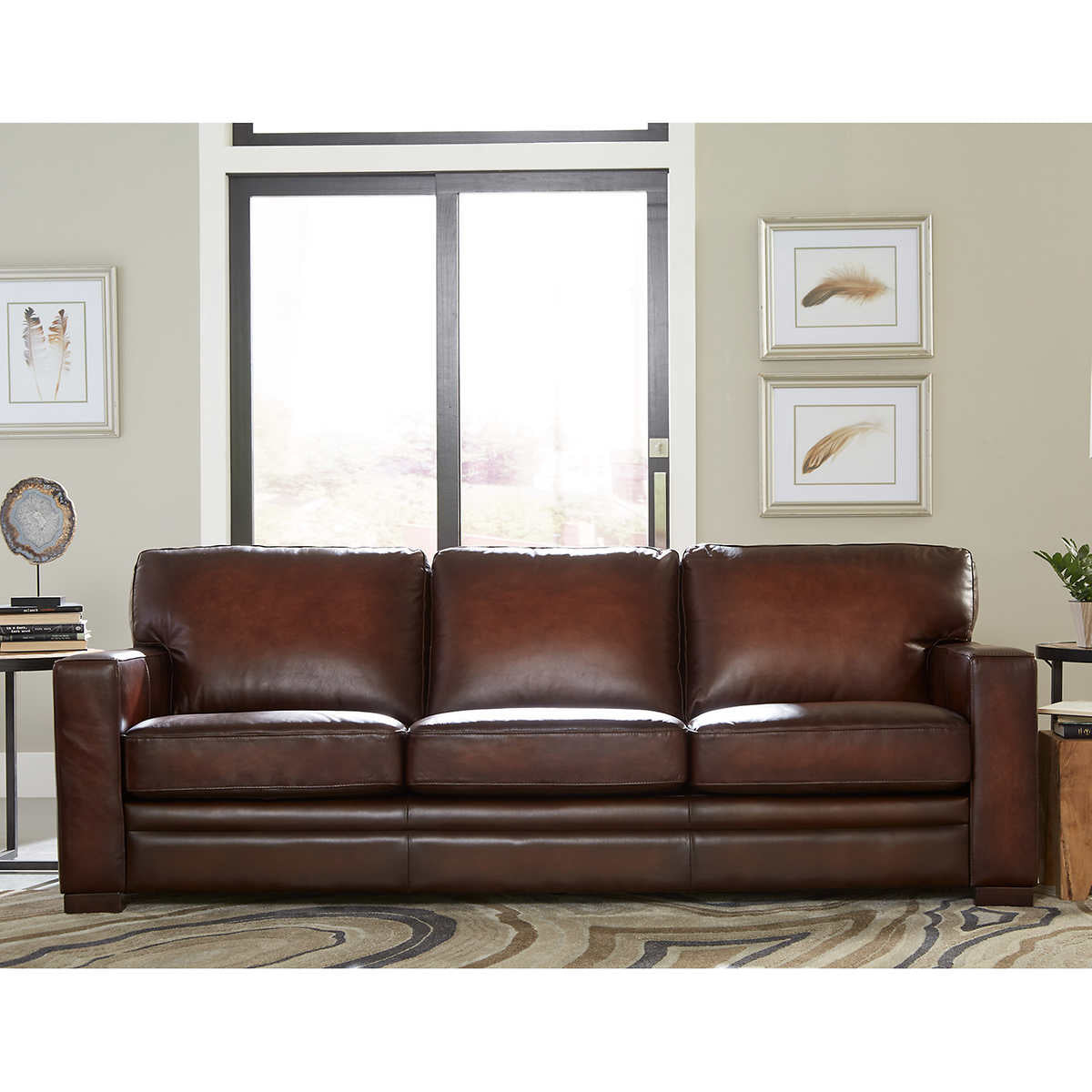 Luca 2-piece Top Grain Leather Set - Sofa, Chair