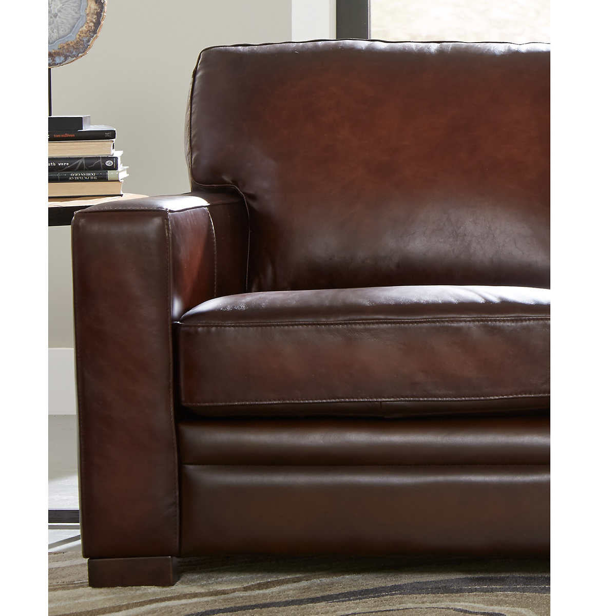 Luca 2-piece Top Grain Leather Set - Sofa, Chair