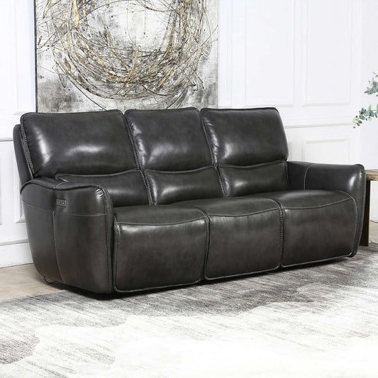 Wayton Leather Power Reclining Sofa  + Loveseat with Power Headrest